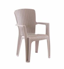 Πολυθρόνα Κήπου Rattan Side 59x61x89cm (Καπουτσίνο)