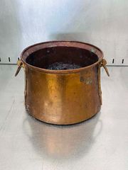 Αυθεντικό Vintage Χάλκινο Καζάνι / Μπακίρι Αντίκα με Σφυρήλατα Χερούλια