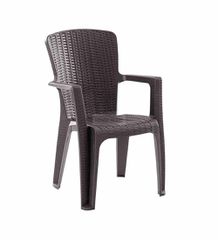 Πολυθρόνα Κήπου Rattan Side 59x61x89cm (Καφέ)