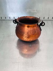 Αυθεντικό Παραδοσιακό Χάλκινο Καζάνι / Μπακίρι Αντίκα με Σιδερένιο Χερούλι