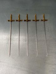 Vintage Μεταλλικά Διακοσμητικά Σπαθάκια / Cocktail Picks (Σετ 5 Τεμαχίων)