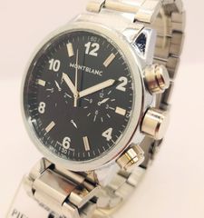 Replica τύπου Montblanc Timewalker Black Dial Stainless Steel Quartz αντρικό ρολόι Α9096 ΤΙΜΗ