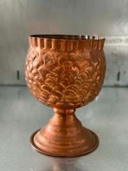 Χάλκινο Vintage Ποτήρι / Κύπελλο Διακοσμητικό Σφυρήλατο (Ύψος 12.5cm)