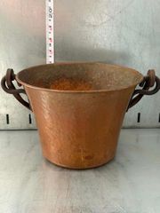 Παραδοσιακό Χάλκινο Καζάνι / Vintage Μπακιρένιος Κουβάς Αντίκα (Ύψος 16cm)