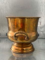 Μπρούτζινο Κασπώ Vintage / Διακοσμητικό Ορειχάλκινο Δοχείο με Λαβές (Ύψος 16cm)