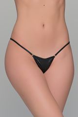 Σλιπ Micro G-String Σατέν Ζακάρ Μαύρο