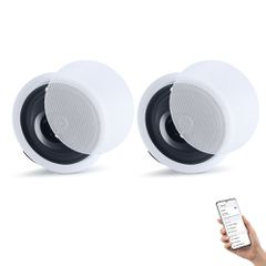 Ηχεία Οροφής Bluetooth VEVOR, 203,2 χιλ., Σύστημα ηχείων οροφής και τοίχου με ενισχυτή, Ηχεία 2 δρόμων εντοιχιζόμενα, για τοποθέτηση σε υγρά περιβάλλοντα, οικιακό κινηματογράφο, σαλόνι ή σκεπαστή βερά