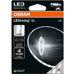 6418DWP-1BL OSRAM Λάμπα Αυτοκινήτου + Μοτοσυκλέτας C5W / SV8.5-8 LED 6000K Ψυχρό Λευκό 12V 0.75W