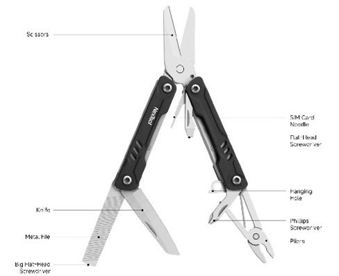 NEXTOOL ΠΟΛΥΕΡΓΑΛΕΙΟ ΤΣΕΠΗΣ MINI SAILOR SCISSORS VERSION (NE20237A)