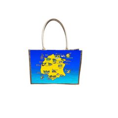 Τουριστική τσάντα λινή με κουμπί - Thassos - 36*25*16cm - 871894