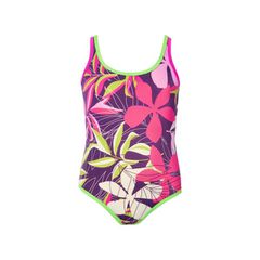 Blu4u Παιδικό Μαγιό Oλόσωμο Fluo Florals