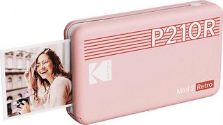 Kodak Mini 3 Retro 4PASS Pink Smartphone Photo Printer Portable (7.6 x 7.6 cm) + 8 Sheets, Yellow