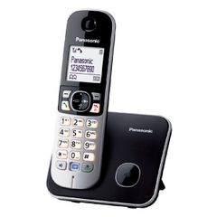 Ασύρματο Ψηφιακό Τηλέφωνο Panasonic KX-TG6851 EU με Μεγάλη Οθόνη και Ανοιχτή Ακρόαση Μαύρο-Ασημί