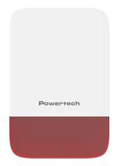 POWERTECH σειρήνα PT-1608, εξωτερικού χώρου, IP65, 433MHz, 120dB, 5000mAh, κόκκινη