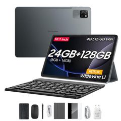 BLACKVIEW OCTA-CORE 4G LTE TABLET 10.1′ (8GB+128GB) TAB60 PRO SET ANDROID 14 GREY