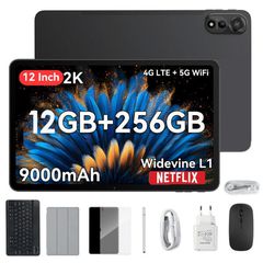 BLACKVIEW OCTA-CORE TABLET 12′ (12GB+256GB) MEGA 2 SET 4G ANDROID 15 GREY