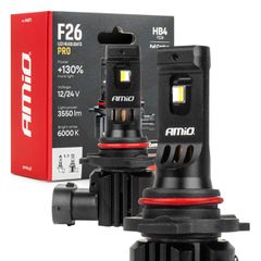 AMiO - Λάμπες LED F26 Pro Series HB4 12/24V 68W 2900-3550lm 6.000K Full Can-Bus Plug - 2 Τεμ. (04875/AM)
