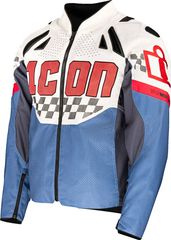 Μπουφάν Καλοκαιρινό Διάτρητο ICON Contra3™ Hero Jacket Άσπρο-Μπλε Κόκκινο