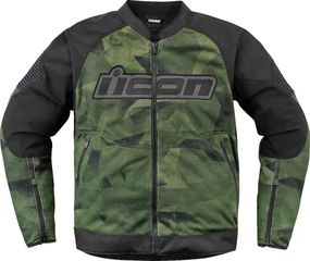 Μπουφάν Καλοκαιρινό Διάτρητο ICON Overlord3 Mesh™ Camo Jacket Πράσινο-Μαύρο