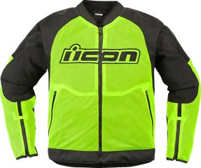 Μπουφάν Καλοκαιρινό Διάτρητο ICON Overlord3 Mesh™ Jacket Μαύρο-Κίτρινο