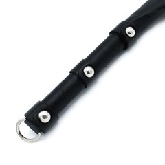 Black Leather Single Flap Whip D-Ring 71cm-thumb-1