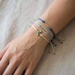 Βραχιόλι unisex χειροποίητο με charms-thumb-1