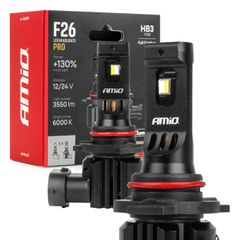 AMiO - Λάμπες LED F26 Pro Series HB3 12/24V 68W 2900-3550lm 6.000K Full Can-Bus Plug - 2 Τεμ. (04874/AM)