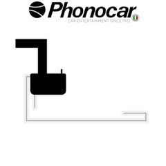 PHONOCAR 08.194 Κεραια Ραδιοφωνου Dab 90° Μήκος Καλωδίου 230Cm 12V