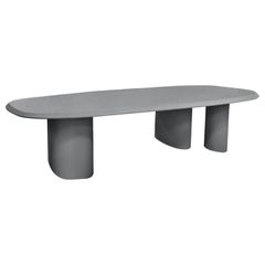 ΤΡΑΠΕΖΙ ΤΡΑΠΕΖΑΡΙΑΣ FIBER CEMENT ΟΒΑΛ GLEN HM6598.01 ΓΚΡΙ 260x95x75Υεκ