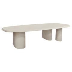 ΤΡΑΠΕΖΙ ΤΡΑΠΕΖΑΡΙΑΣ FIBER CEMENT ΟΒΑΛ GLEN HM6598.02 ΜΠΕΖ 260x95x75Υεκ