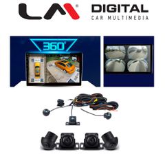 LM DIGITAL BC 360 VIEW2 Σετ 4 Καμερών Για 360Ο Περιμετρικής Θέασης Αυτοκινητου & Dvr Καταγραφής