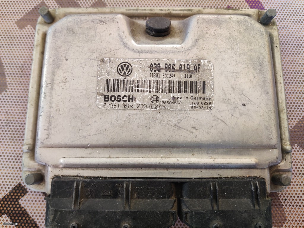 Εγκέφαλος κινητήρα SKODA FABIA 1900cc TDi 038906019 af 0281010289 BOSCH