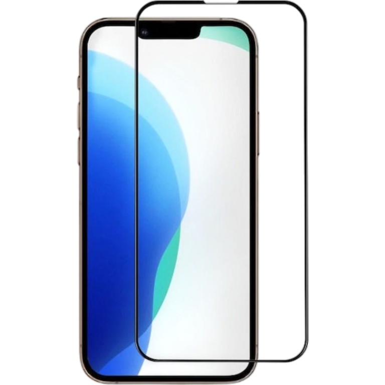 Full Glue Tempered Glass 3D for iPhone 16e black frame