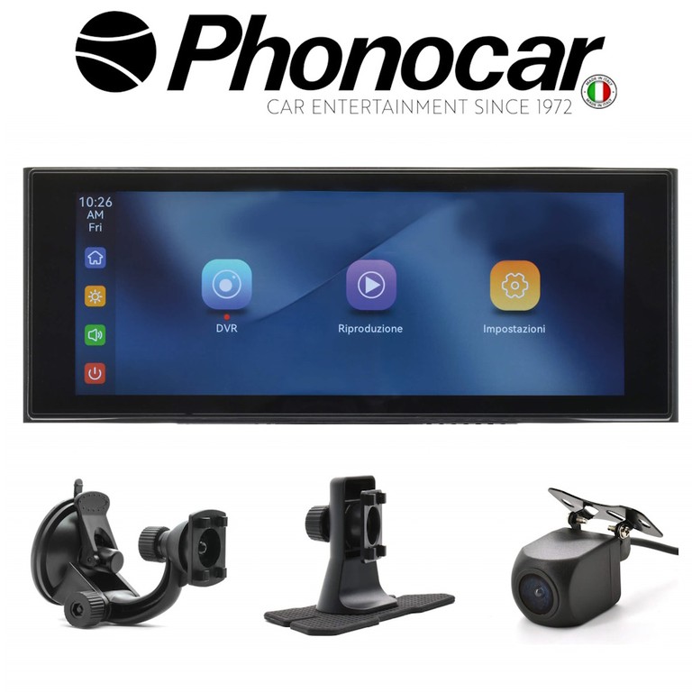 PHONOCAR DVR VM324 Συσκευή Με Dvr , Car Play & Android Auto, Οθονη 6,86" Αφής