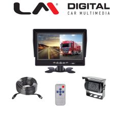 LM DIGITAL DVR C07.2 KIT Μονιτορ Και Dvr 7 Inch Με Διαχωρισμο Για Ταυτοχρονη Θεαση 2 Καμερών