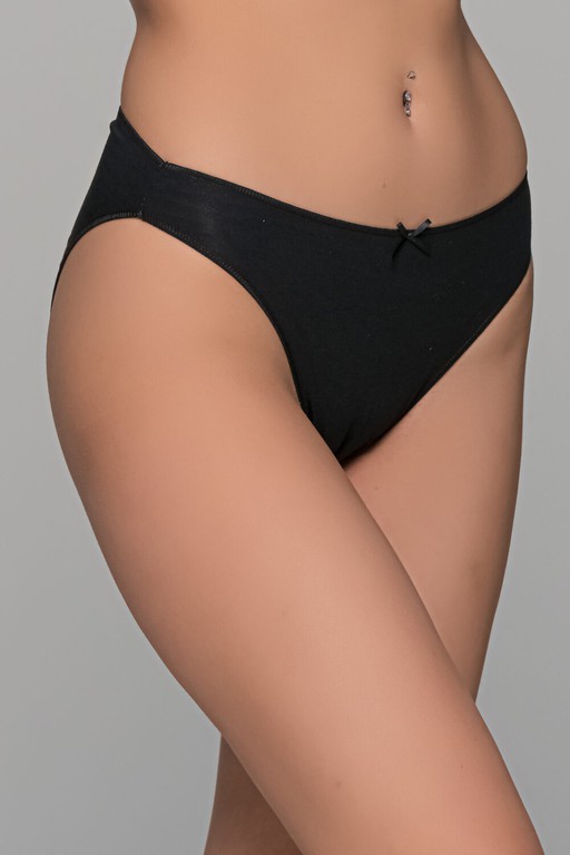 High Leg Σλιπ Bikini Bamboo Μαύρο