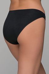 High Leg Σλιπ Bikini Bamboo Μαύρο-thumb-1