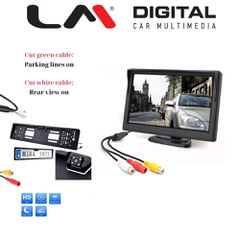 LM DIGITAL MR M05 BC 701L Μονιτορ Με Βάση 4.3 Inc Για Κάμερα Οπισθοπορείας Ή Προσκέφαλο