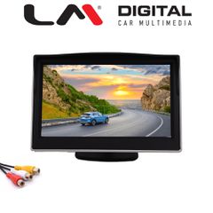 LM DIGITAL MR XA05 Μονιτορ 5 Inch, 12V , Για Μια Ή Δυο Κάμερες Στάθμευσης, Υποστηρίζονται