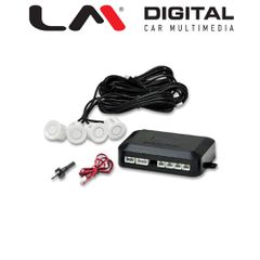 LM DIGITAL PS H419B W Σετ Parking Με 4 Αισθητήρες 19mm Λευκοί Βαφόμενοι, Αποσπώμενοι Μόνο Με Ηχητικό