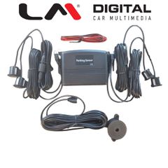 LM DIGITAL PS H422B Σετ Parking Με 4 Αισθητήρες 22mm Μαύροι Βαφόμενοι, Αποσπώμενοι Μόνο Με Ηχητικό