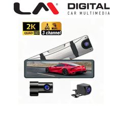 LM DIGITAL DVR X311-V32G DVR Καθρέπτης Με 3 Κάμερες, 2K+1080P+1080P, Usb Type C