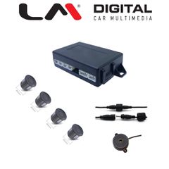 LM DIGITAL PS C422B Σετ Parking Με 4 Αισθητήρες 22mm Μαύροι Βαφόμενοι, Αποσπώμενοι Μόνο Με Ηχητικό