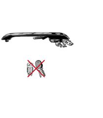 ELECTRIC-LIFE ZR8076502 Χειρολαβη Εξωτερικη Συνοδηγου Audi 100 4Πορτο Mod. 1983>1990