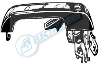 ELECTRIC-LIFE ZR8076503 Χειρολαβη Εξωτερικη Οδηγου Audi 100 4Πορτο Mod. 1983>1990