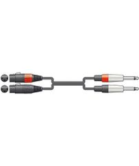 26J-2XF300 Καλώδιο Ήχου 2 x XLR Female - 2 x 6.3mm Mono Jack Plugs 3m (Τεμάχιο)