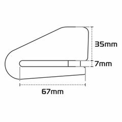 Κωδ.387051 ΚΛΕΙΔΑΡΙΑ ΔΙΣΚ ΜΕ ΣΥΝΑΓΕΡΜΟ Alpha XA14 Alarm Disc Lock Yellow/Black 14mm LK217 OXFORD (LK278) τηλ.215-215-8211