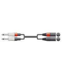 26J-2XM150 Καλώδιο Ήχου 2 x XLR Male - 2 x 6.3mm Mono Jack 1.5m (Τεμάχιο)
