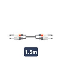 2M6J-J150 Καλώδιο Ήχου 2 x 6.3mm Mono Jack Plugs - 2 x 6.3mm Mono Jack Plugs 1m (Τεμάχιο)