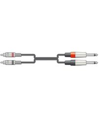 2R-2M6J150 Καλώδια Ήχου 2 x 6.3mm Mono Jack - 2 x RCA 1,5m (Τεμάχιο)